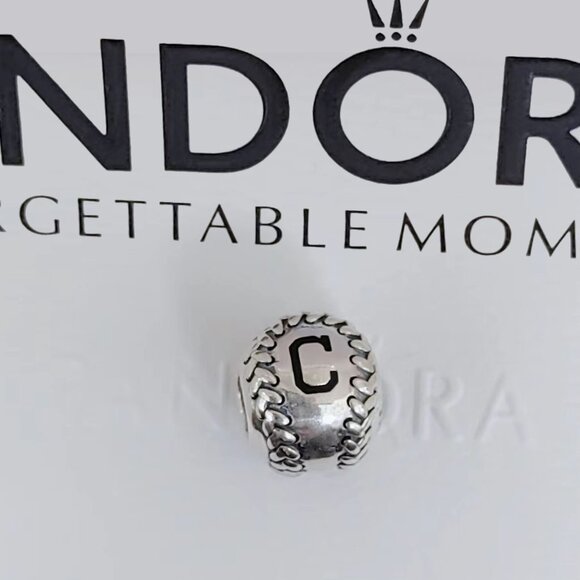 Pandora Cleveland Indians Baseball Charm S925 Silver with box - Picture 1 of 5